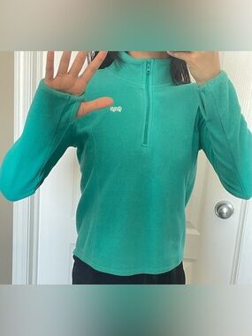 GAP Kids Blue-Green Quarter Zip